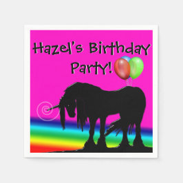 Rainbow Unicorn-Party Serviette