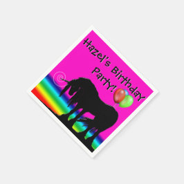 Rainbow Unicorn-Party Serviette