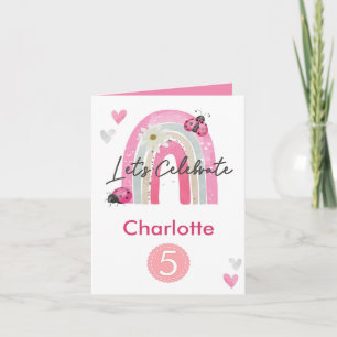 Rainbow Unicorn Personalisiertes Zeitalter Lila Karte
