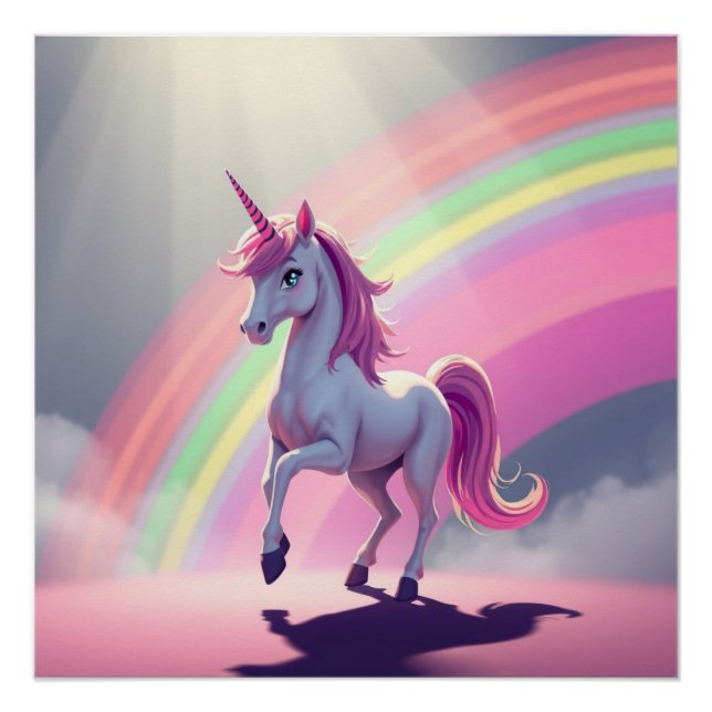 Rainbow Unicorn Poster (Vorderseite)