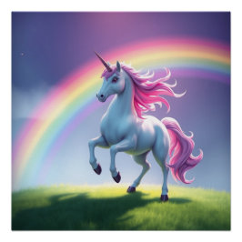 Rainbow Unicorn Poster