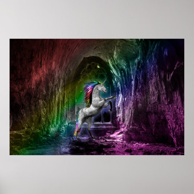 Rainbow Unicorn Poster (Vorne)