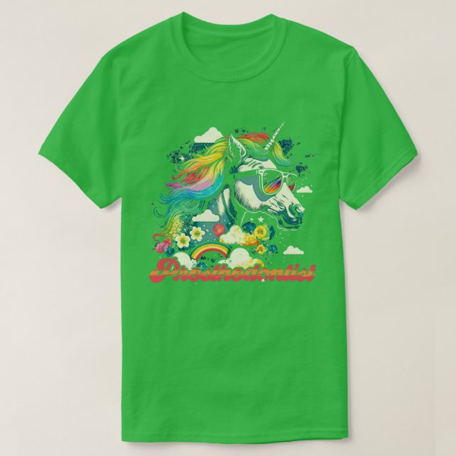 Rainbow Unicorn Prosthodontist T-Shirt (Design vorne)