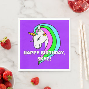Rainbow Unicorn Serviette