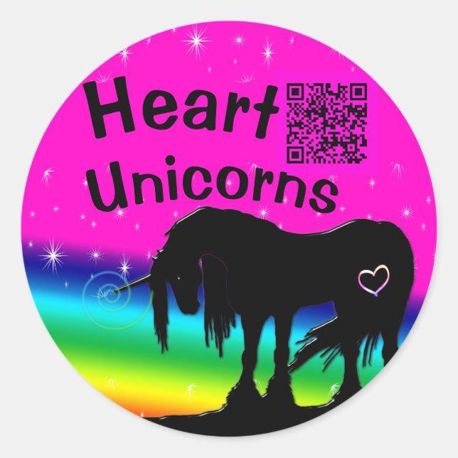 Rainbow Unicorn Stickers (Vorderseite)