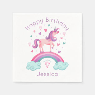 Rainbow Unicorn Vielen Dank Serviette