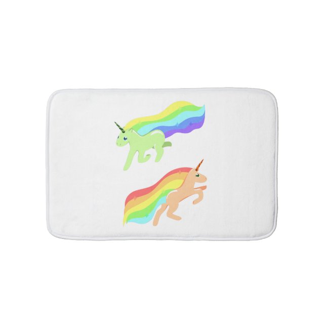Rainbow Unicorns Badematte (Vorderseite)