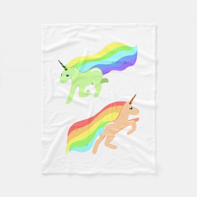 Rainbow Unicorns Fleecedecke (Vorderseite)