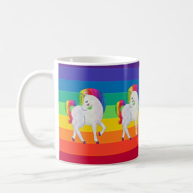 Rainbow Unicorns Parade Tasse (Links)