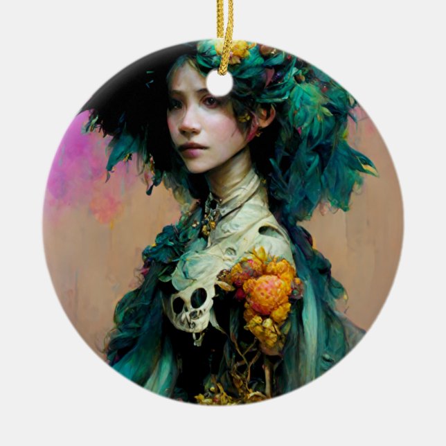 Rainbow Urchin 2 Fantasy Sci-Fi Keramik Ornament (Vorne)