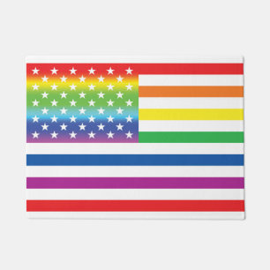 Rainbow US Flag LGBT Prix Fußmatte