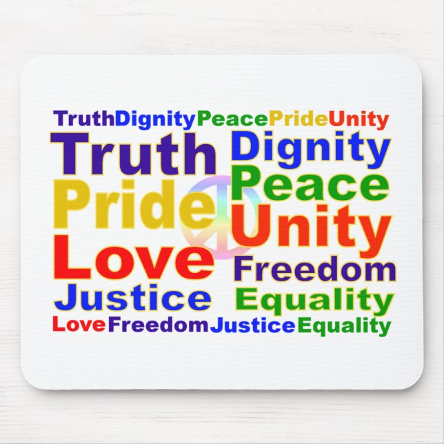Rainbow Values Mousepad (Vorne)