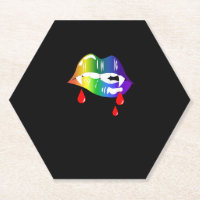 Rainbow Vampire Lips Biting - LGBT Pride T - Shirt