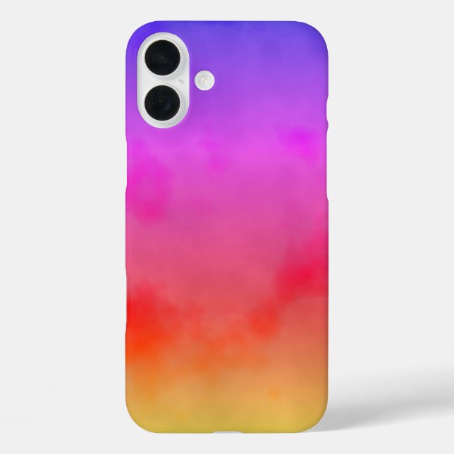 Rainbow Vapor iPhone 16 Plus Hülle (Rückseite)