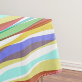 Rainbow Vertical Stripes Pastellfarben Tischdecke