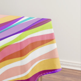 Rainbow Vertical Stripes Pastellfarben Tischdecke