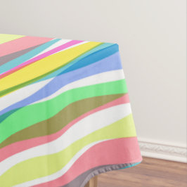 Rainbow Vertical Stripes Pastellfarben Tischdecke