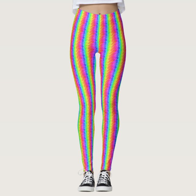 Rainbow-Vertikal-Streifen - Multiprint-Leggings Leggings (Vorderseite)