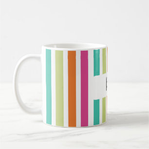 Rainbow-vertikale Streifen farbenfroh Retro-Multic Kaffeetasse