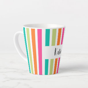 Rainbow-vertikale Streifen farbenfroh Retro-Multic Milchtasse