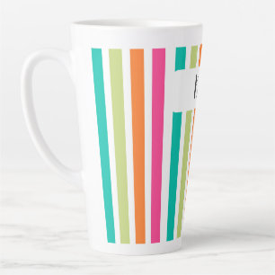 Rainbow-vertikale Streifen farbenfroh Retro-Multic Milchtasse