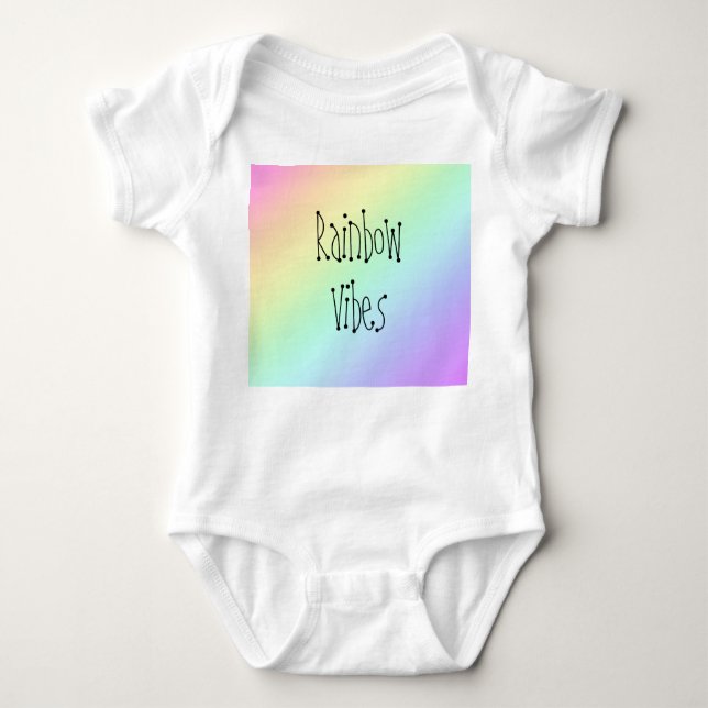 Rainbow Vibes Baby Bodysuit Strampler (Vorderseite)
