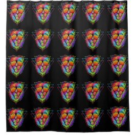 Rainbow Vibes Lion Duschvorhang