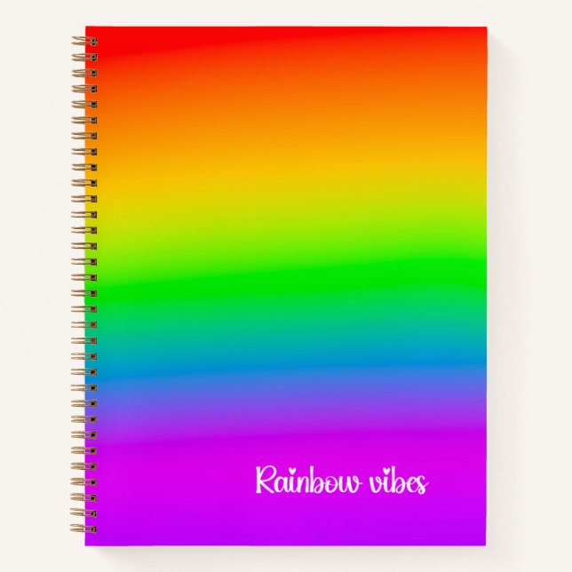 Rainbow Vibes Notebook Notizbuch (Vorderseite)