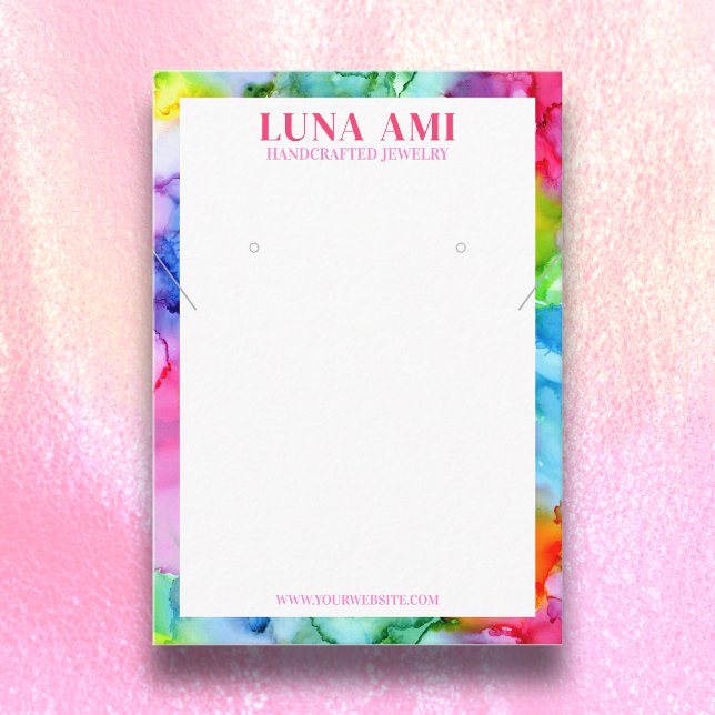 Rainbow Vibranry Jewelry Necklace Earring Display Visitenkarte (Von Creator hochgeladen)