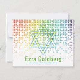 Rainbow Video Game Gamer Bar Mitzvah Vielen Dank Dankeskarte
