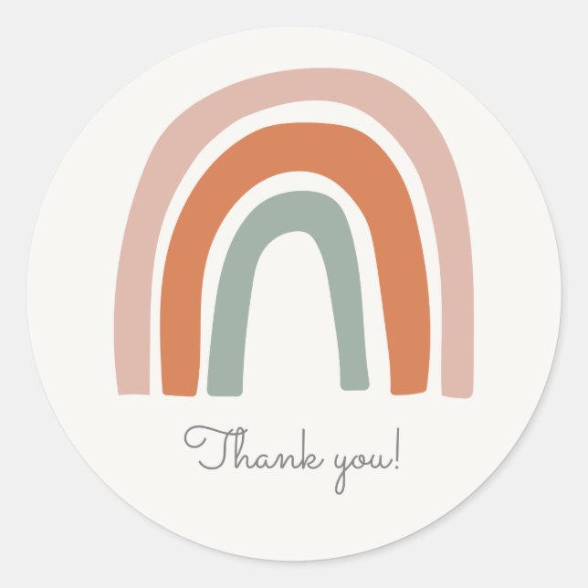 Rainbow Vielen Dank, Aufkleber (Vorderseite)