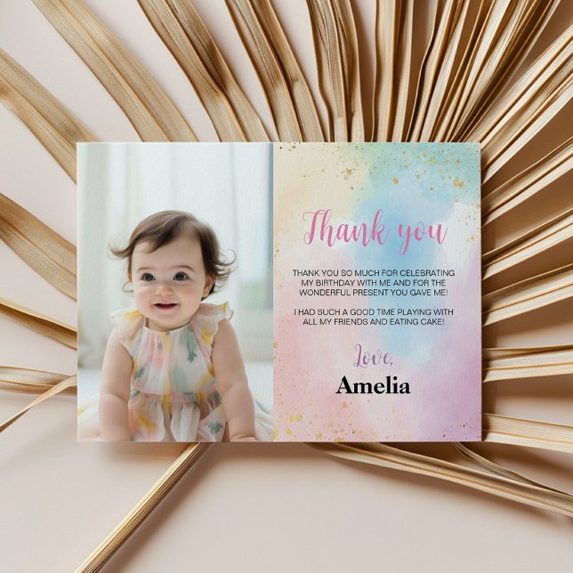 Rainbow Vielen Dank, Card Geburtstagsparty Dankeskarte (Von Creator hochgeladen)