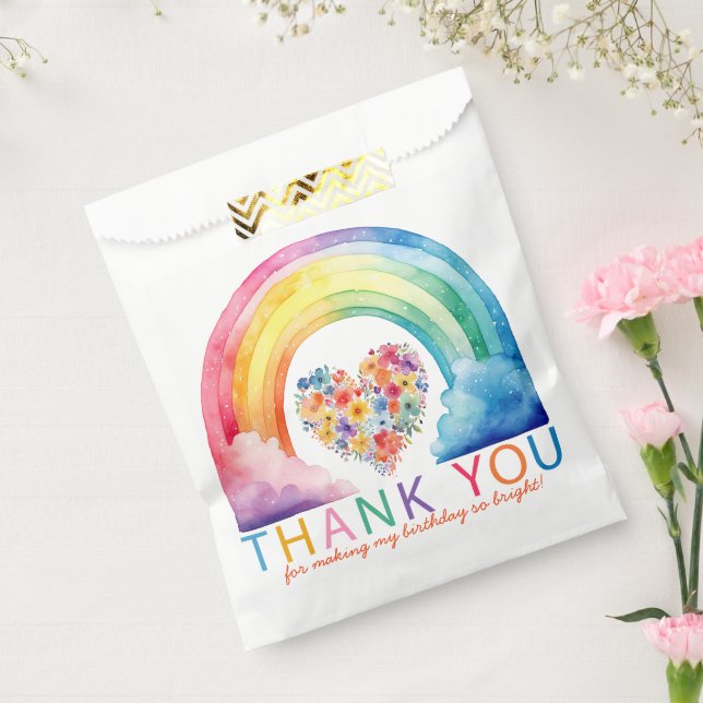 Rainbow Vielen Dank für das Gastgeschenk Watercolo Geschenktütchen (Versiegelt)