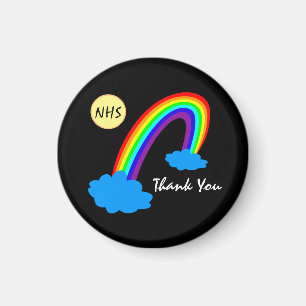 Rainbow & Vielen Dank "NHS" /woluds Großbritannien Magnet