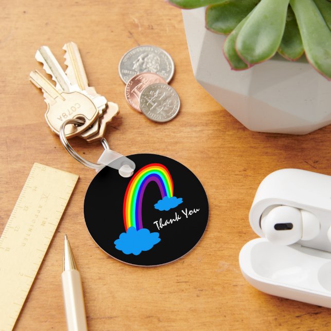 Rainbow & Vielen Dank / Notrufdienste Schlüsselanhänger (Schreibtisch)
