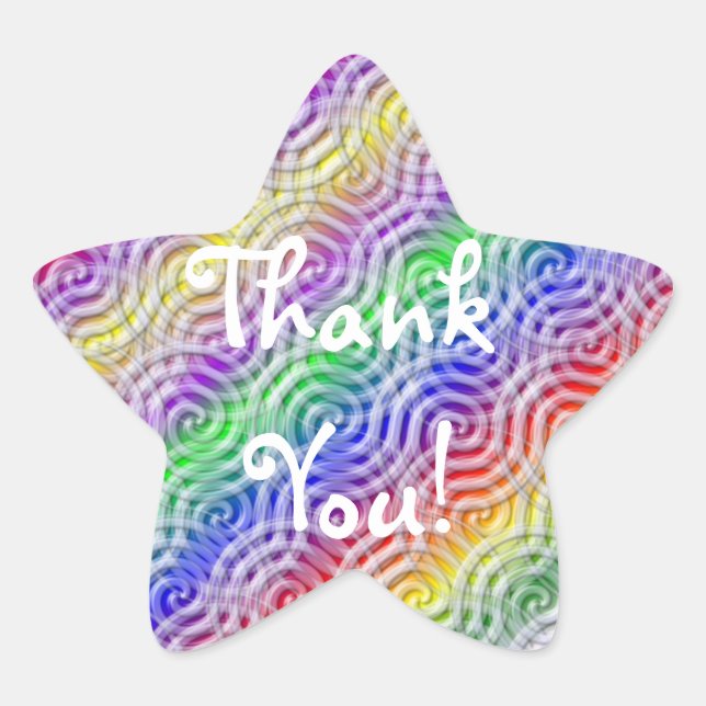 Rainbow Vielen Dank, Star Sticker (Vorderseite)