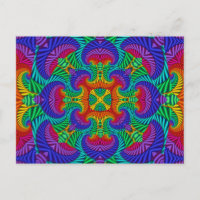 Rainbow Vintag Psychedelic Fraktal Kaleidoskop
