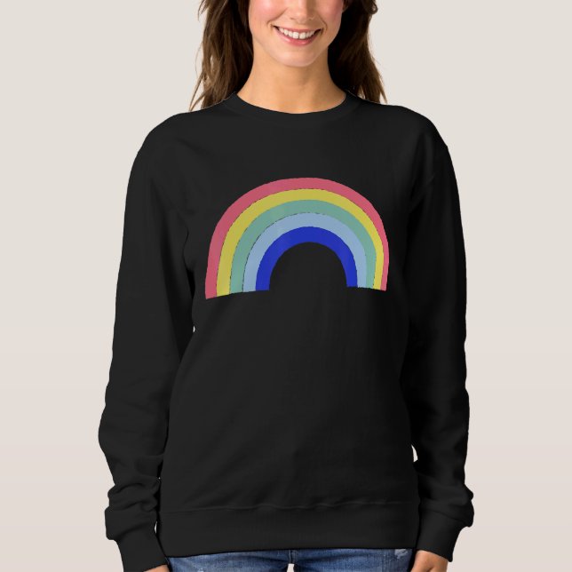 Rainbow Vintag Retro 80er Style Sweatshirt (Vorderseite)