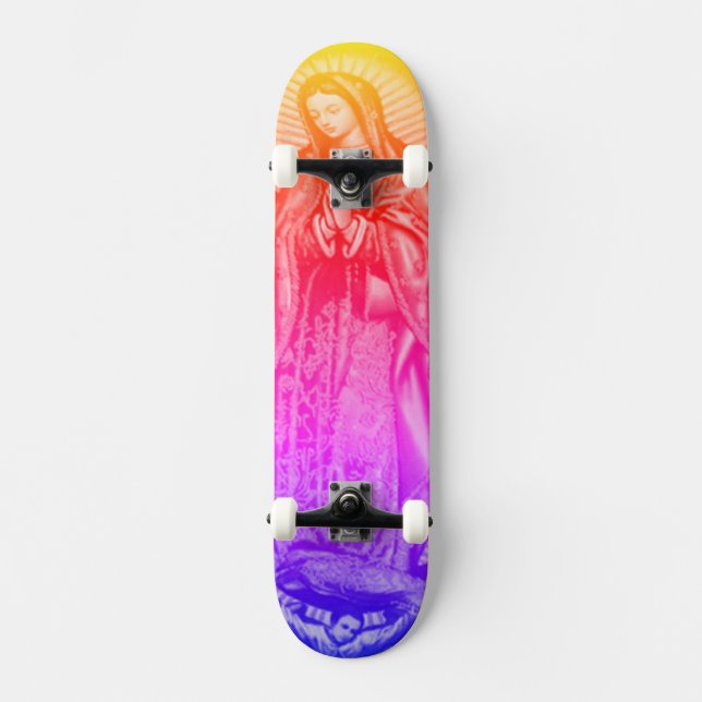 Rainbow Virgin Mary Skateboard Deck (Recto)