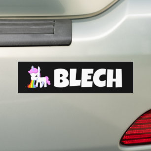 RAINBOW VOMIT UNICORN FUNNY AUTOAUFKLEBER