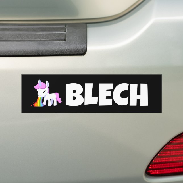 RAINBOW VOMIT UNICORN FUNNY AUTOAUFKLEBER (Auf Auto)