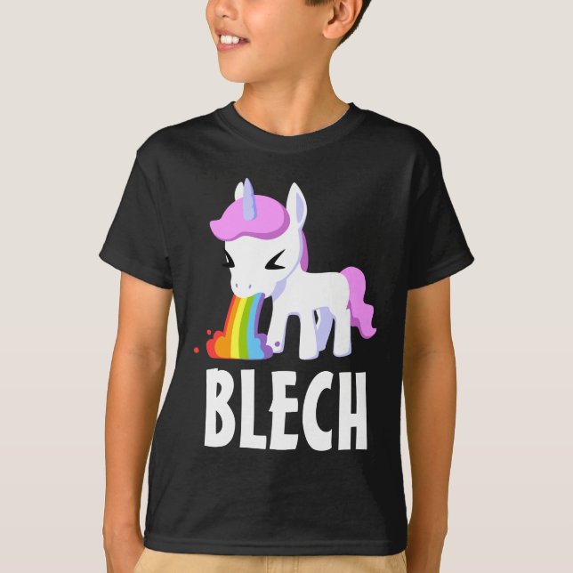 RAINBOW VOMIT UNICORN FUNNY KIDS T - Shirt (Vorderseite)