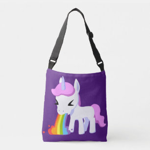 RAINBOW VOMIT UNICORPURSE CROSSBODY BAG TRAGETASCHEN MIT LANGEN TRÄGERN