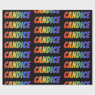 Rainbow Vorname "CANDICE"; Fun & Colorful Geschenkpapier