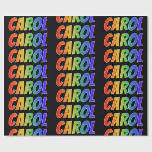 Rainbow Vorname "CAROL"; Fun & Colorful Geschenkpapier