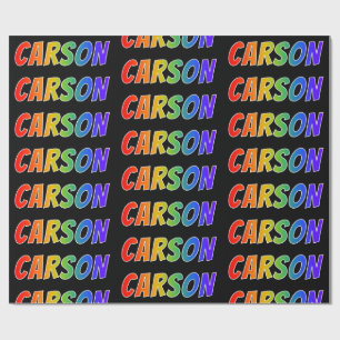 Rainbow Vorname "CARSON"; Fun & Colorful Geschenkpapier