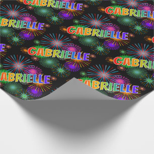 Rainbow Vorname "GABRIELLE" + Feuerwerk Geschenkpapier