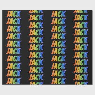 Rainbow Vorname "JACK"; Fun & Colorful Geschenkpapier