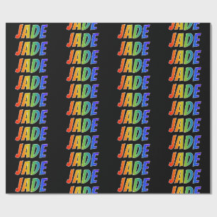 Rainbow Vorname "JADE"; Fun & Colorful Geschenkpapier