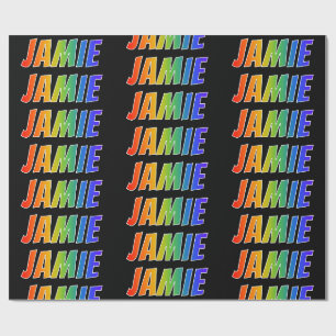 Rainbow Vorname "JAMIE"; Fun & Colorful Geschenkpapier